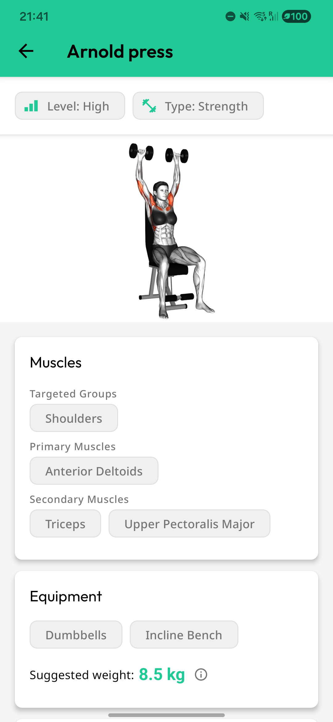 Exercise screenshot